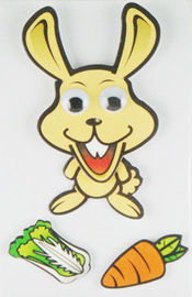 Entfernbare Aufkleber DIY Karikatur-90s, lustige nette Kaninchen-Wand-Aufkleber